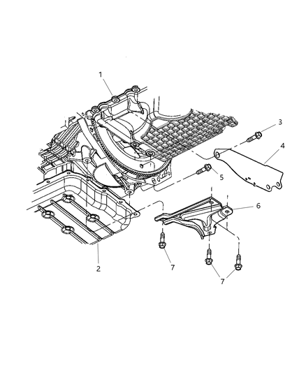 2006 Chrysler Sebring Structural Collar of Automatic Transmission Diagram 2 - Thumbnail