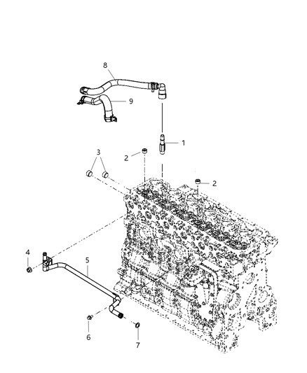 2011 Ram 3500 Cab Chassis Heater Plumbing Diagram 2 - Thumbnail