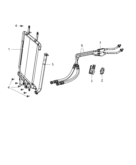 2009 Chrysler Aspen Transmission Oil Cooler & Lines Diagram 2 - Thumbnail