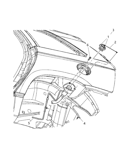 2008 Chrysler Pacifica Vapor Hose Diagram for 4880247AA