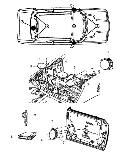 2014 Dodge Challenger Speakers & Amplifier Diagram 2 - Thumbnail