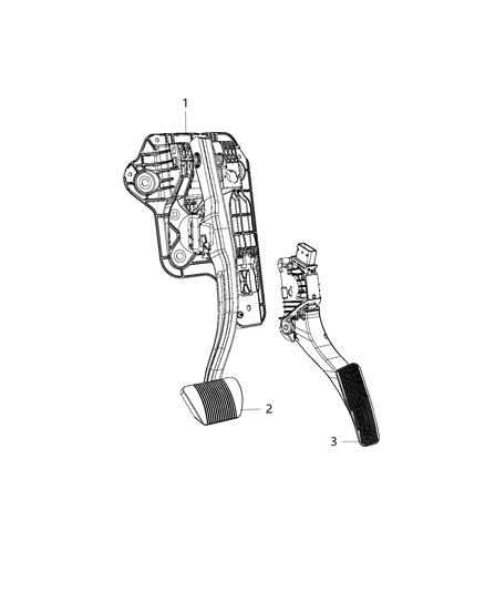 2019 Chrysler Pacifica Pedal Brake And Accelerator Diagram for 4581676AC