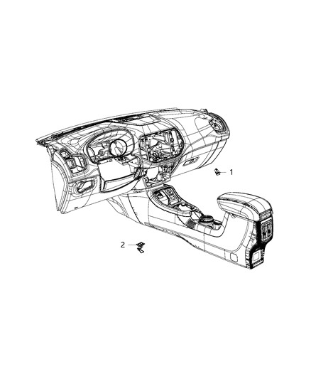 2018 Jeep Compass Lighting, Interior Diagram 2 - Thumbnail