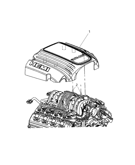 2017 Dodge Challenger Engine Covers & Related Parts Diagram 2 - Thumbnail