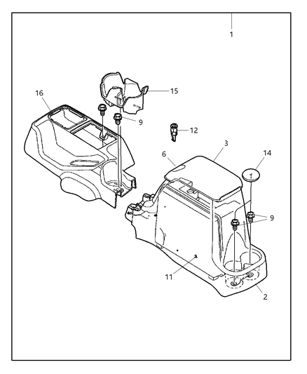 2004 Jeep Wrangler Console Diagram