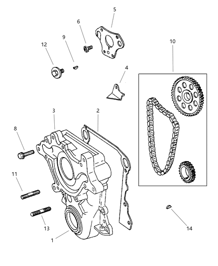 1998 Jeep Grand Cherokee Timing Gear & Cover Diagram 2 - Thumbnail