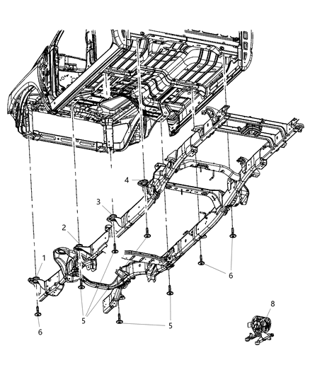 2019 Ram 2500 Body Hold Down Diagram 3 - Thumbnail
