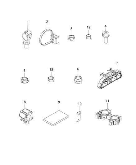 2018 Ram ProMaster City Headrest Pad, Front Diagram for 68275667AA