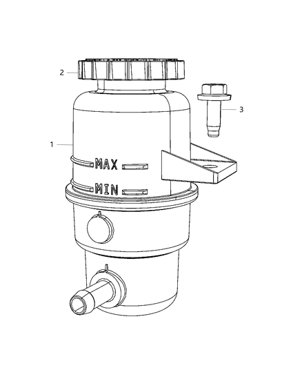 2011 Jeep Grand Cherokee Reservoir Power Steering Fluid Diagram for 52124636AB