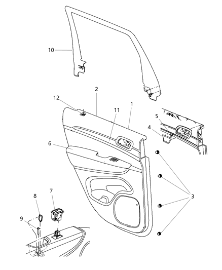 2013 Jeep Grand Cherokee Switch Power Window Diagram for 68030832AB