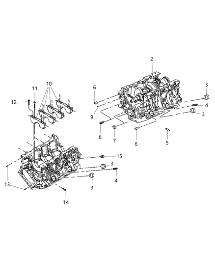 2007 Chrysler Sebring Cylinder Block & Hardware & Components Diagram 4 - Thumbnail
