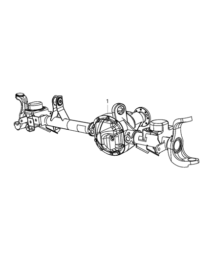 2010 Jeep Wrangler Front Axle Assembly Diagram 1 - Thumbnail