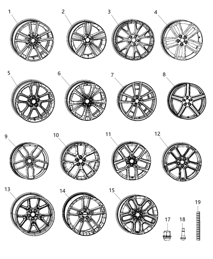 2020 Dodge Challenger Wheel, Alloy Diagram for 6RN58VXWAA