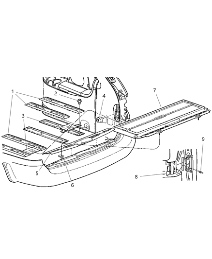 2002 Dodge Grand Caravan Net Cargo Diagram for 5072275AA