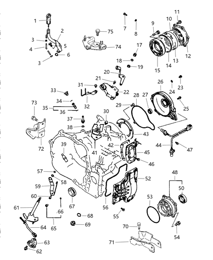 1997 Dodge Avenger Transaxle Mounting & Miscellaneous Parts Diagram 2 - Thumbnail