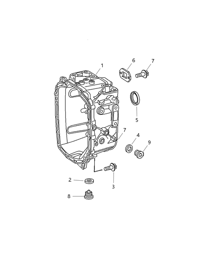 2014 Ram 3500 Cab Chassis Rear Case & Related Parts of Manual Transmission Diagram