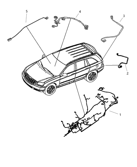2005 Chrysler Pacifica Wiring Console Diagram for 4869851AC
