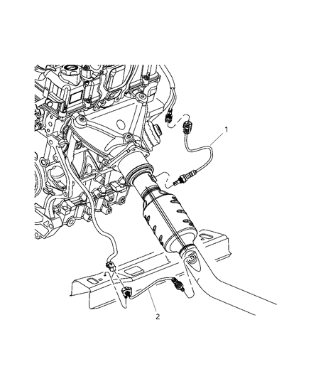 2009 Dodge Journey Oxygen Sensors Diagram 1 - Thumbnail