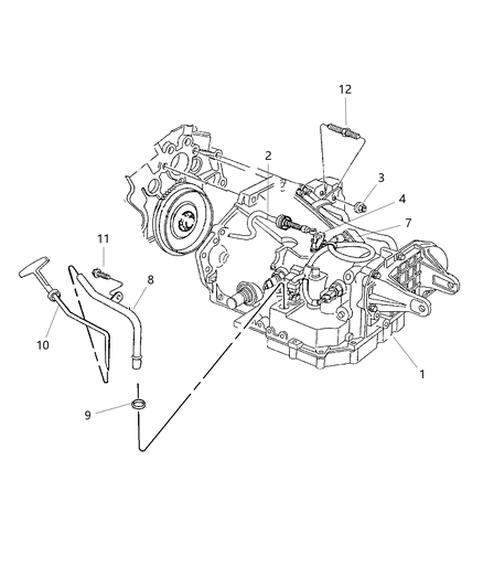 2002 Chrysler 300M Indicator Transmission Fluid Level Diagram for 4765014AD