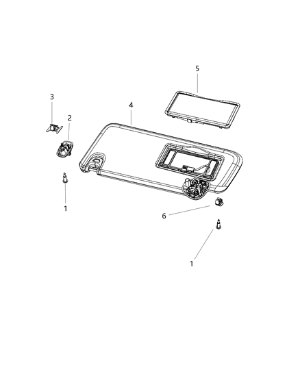 2020 Ram 1500 New Style Visors And Attaching Parts Diagram