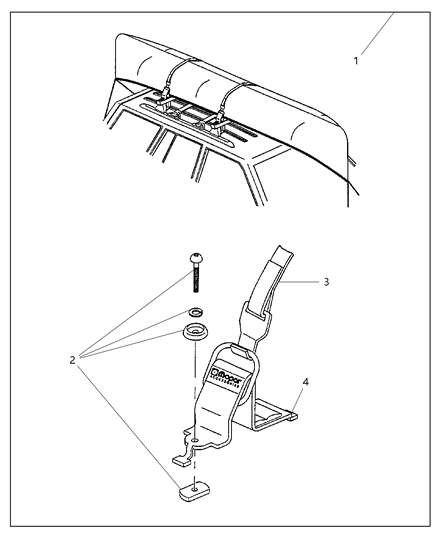1999 Jeep Grand Cherokee Carrier Kit - Canoe Diagram