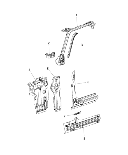 2021 Jeep Wrangler Front Aperture Panel Diagram 1 - Thumbnail