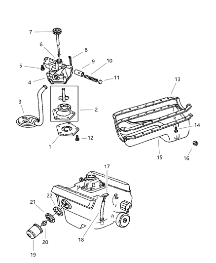 1999 Dodge Ram Wagon Engine Oiling Diagram 4 - Thumbnail
