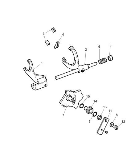 2003 Dodge Ram 1500 Fork & Rail Diagram 1 - Thumbnail