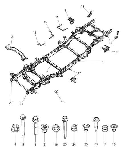 2012 Ram 1500 Frame, Complete Diagram 1 - Thumbnail