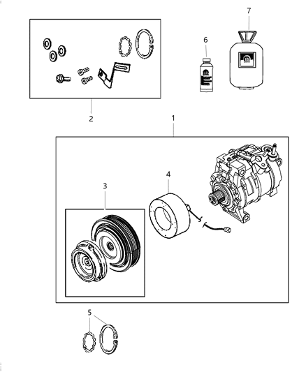 2017 Ram 1500 A/C Compressor Diagram