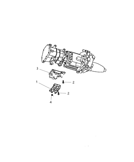 2002 Dodge Dakota Engine Mounting, Rear Diagram 6 - Thumbnail
