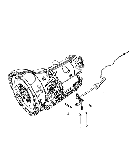 2015 Dodge Charger Gearshift Lever , Cable And Bracket Diagram 1 - Thumbnail