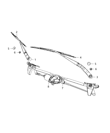 2015 Jeep Compass Front Wiper System Diagram 2 - Thumbnail