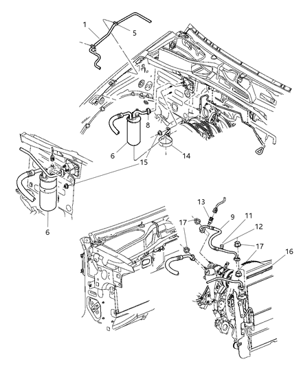 2002 Jeep Liberty Line A/C Discharge Diagram for 55037800AB
