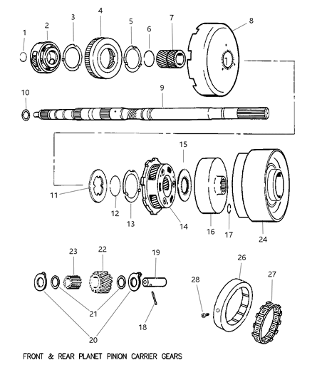 1997 Dodge Ram Van Output Shaft Diagram 1 - Thumbnail