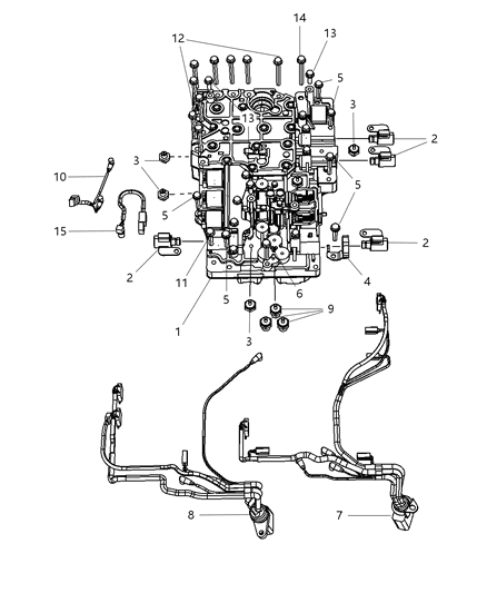 2008 Dodge Ram 3500 Cab Chassis Valve Body Serviceable Parts Diagram