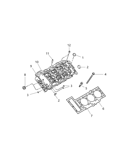 2010 Dodge Journey Cylinder Head & Cover Diagram 8 - Thumbnail