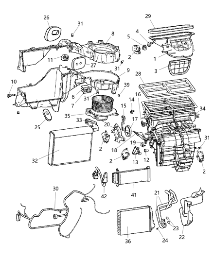 2008 Jeep Grand Cherokee Control Module, Front Diagram for 68059894AA