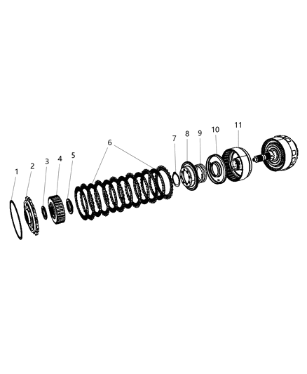 2015 Dodge Journey Gear Train - Underdrive Compounder Diagram 1 - Thumbnail