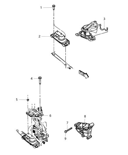 2012 Ram C/V Engine Mounting Right Side Diagram 2 - Thumbnail