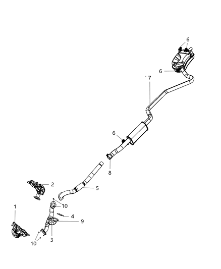 2011 Dodge Journey Exhaust System Diagram 3 - Thumbnail