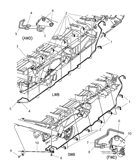 2003 Dodge Caravan Valve Height Sensing Brake Diagram for 4877731AA