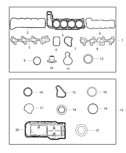 2007 Chrysler Aspen Gasket Packages - Engine Diagram 1 - Thumbnail