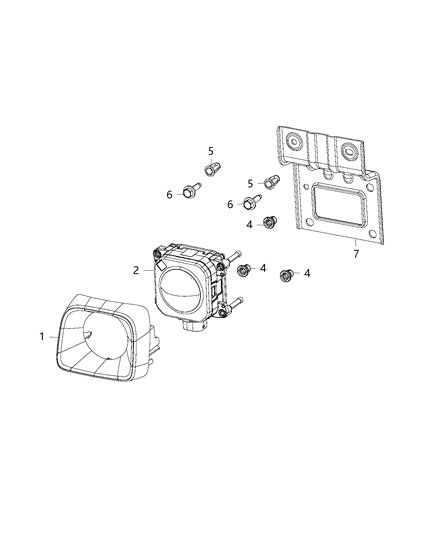 2016 Dodge Charger Distance Sensor Clip Diagram for 68186344AA