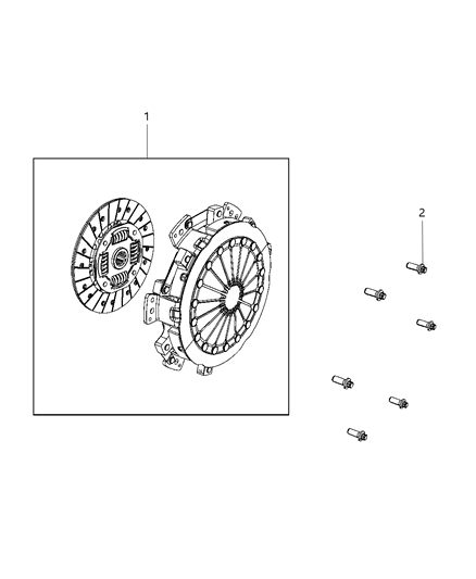 2013 Dodge Challenger Clutch Kit Pressure Plate And Disc Diagram for 5038119AG