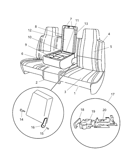 1997 Dodge Ram 3500 Front Seat Diagram 8 - Thumbnail