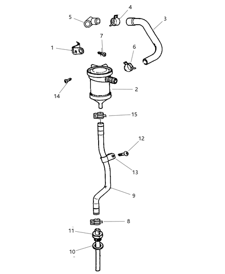 2001 Jeep Cherokee Crankcase Ventilation Diagram 1 - Thumbnail