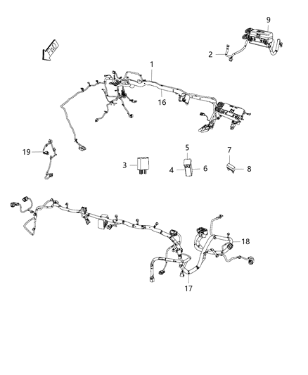 2015 Ram 3500 Cab Chassis Wiring - Dash & Front End Diagram 1 - Thumbnail