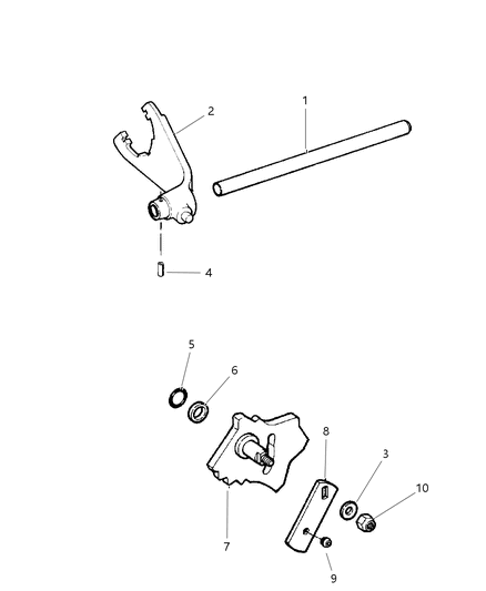 1997 Jeep Grand Cherokee Fork & Rail Diagram 2 - Thumbnail