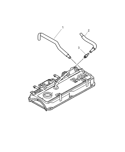 2005 Chrysler Sebring Coupe Crankcase Ventilation Diagram 1 - Thumbnail